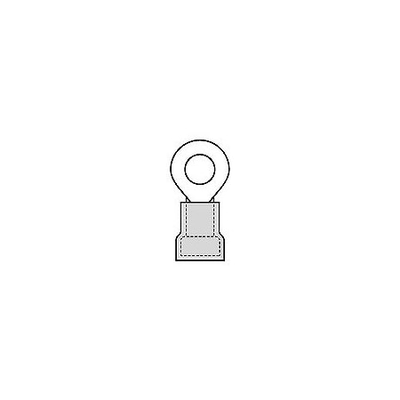 Molex Ring Terminal, 1/2 in Stud Size, 14 AWG, Nylon Insulated, Crimp Termination Only 190580016